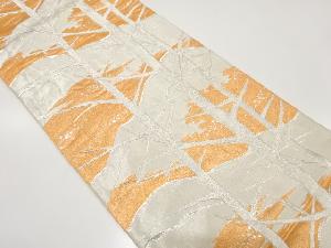 アンティーク　霞に木立ち模様織出し袋帯（着用可）